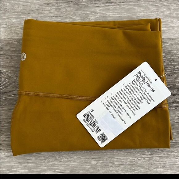 NWT Lululemon Wunder Train High-Rise Tight 25” Gold Spice - Picture 9 of 13